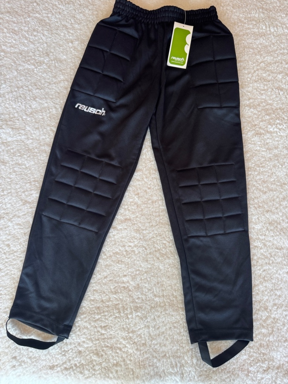 Reusch Goalkeeper Pants Womens YS‎ Black Padded Soccer GK NWT - Picture 2 of 12